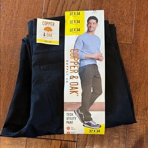 Copper & Oak Men's Black Tech Utility Pants